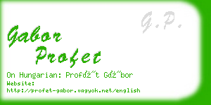 gabor profet business card